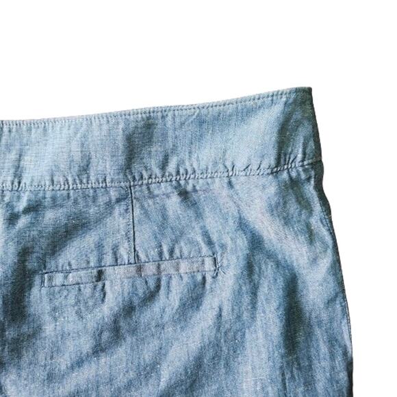 LOFT Riviera 4 Inch Shorts in Chambray - Picture 4 of 8